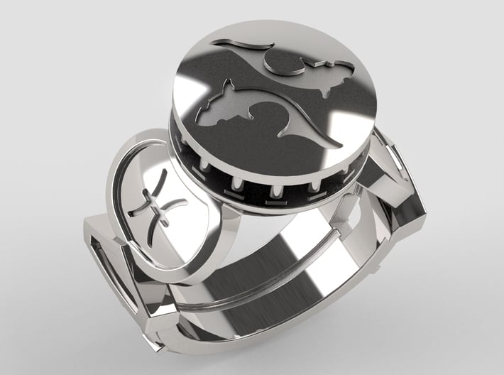 Pisces Ring 3d printed 