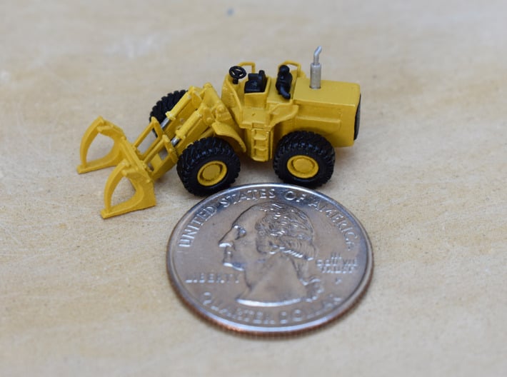 980 Wheel Loader with logging grapples 3d printed