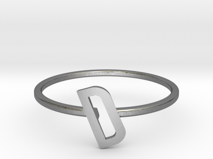 Letter D Ring 3d printed