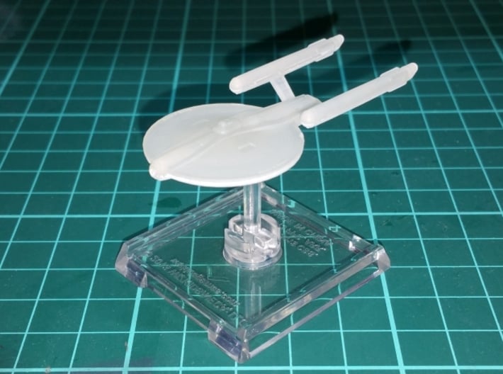 Bonaventure Class 1/4800 Attack Wing 3d printed Smooth Fine Detail Plastic, mounted on a small Attack Wing base