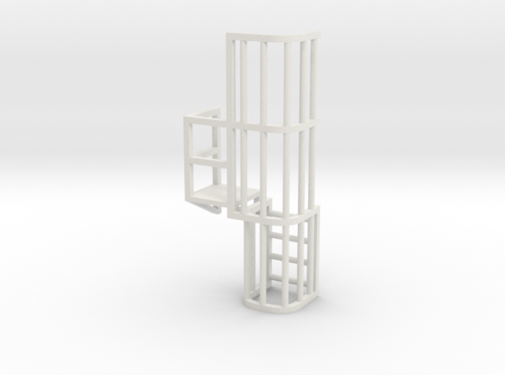 Ladder Cage Platform Left 3d printed 