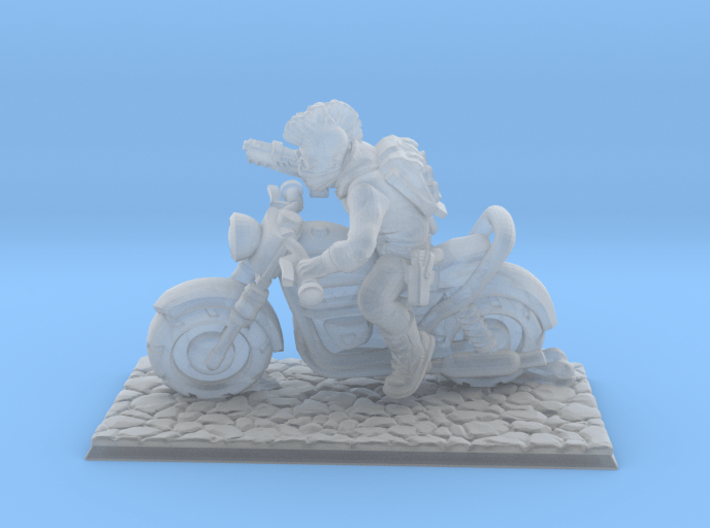 1/64 Gaslands Nameless Hero Motorcycle Rider 3d printed 