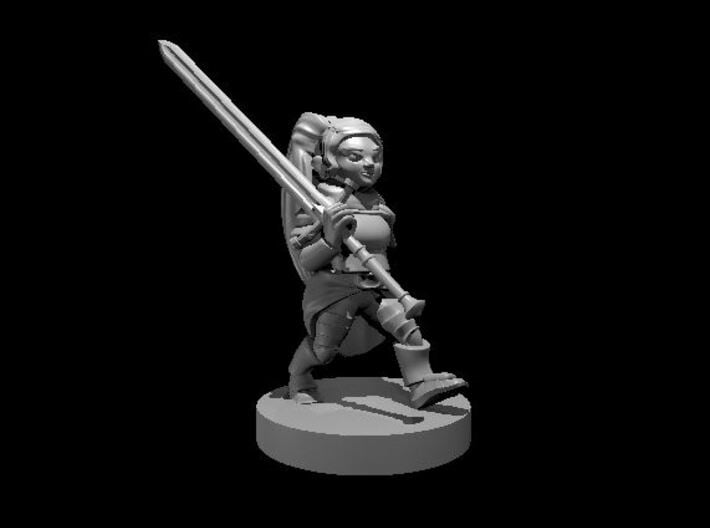 Halfling Female Great Weapon Fighter 3d printed 