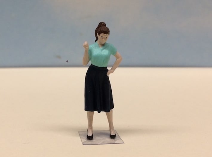 Female Standing Chatting 1940's 3d printed