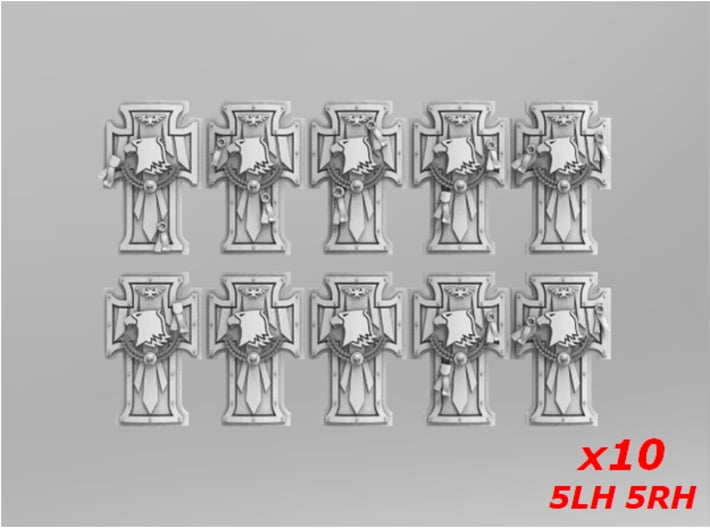 Raptor Tower Shields V2 Sprue 1 3d printed 