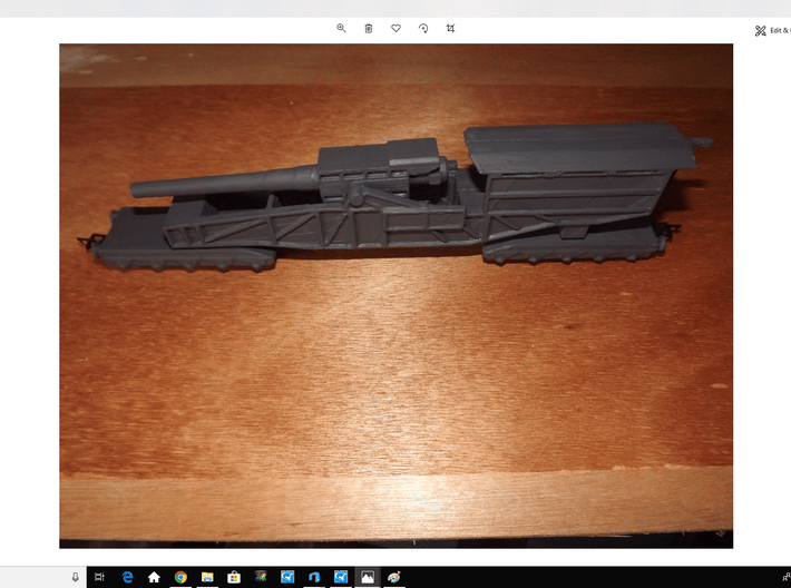 28cm k l/40 kurfurst 00 railway artillery 3d printed