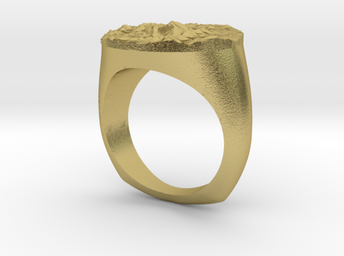 SIZE 7 MT EVEREST TOPOGRAPHICAL RING 3d printed