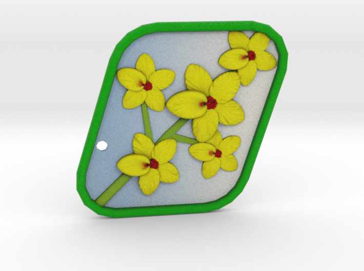Palo Verde Blossom Pendant 3d printed 