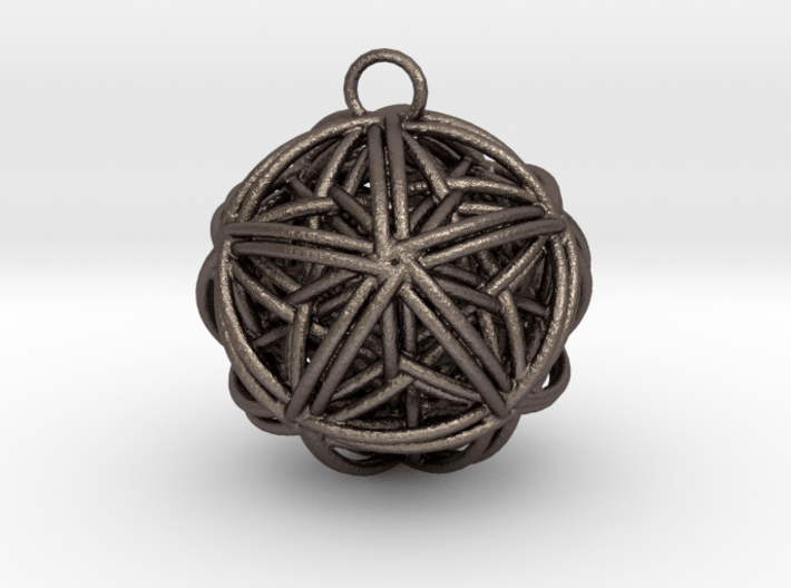 Star Tangled Ball - Pendant.  3d printed 