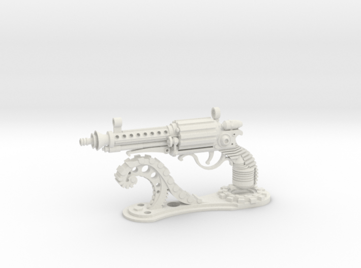1:6 scale Steampistol with Display Stand 3d printed 
