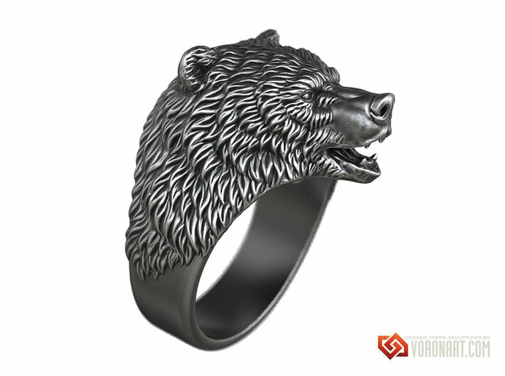 Voorrecht behalve voor rietje Brown Bear ring jewelry (6MJQL9LWT) by voronart
