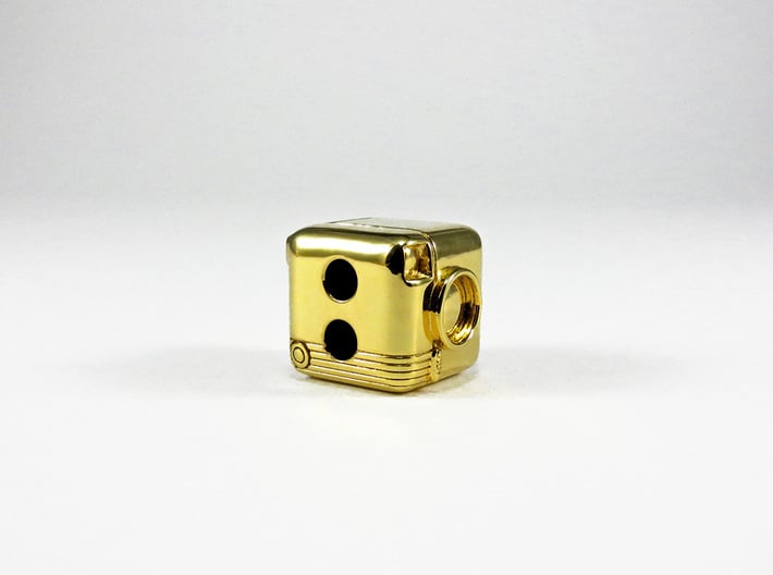 Instagram Style Camera (Pendant 16mm) 3d printed 16mm - Polished Brass