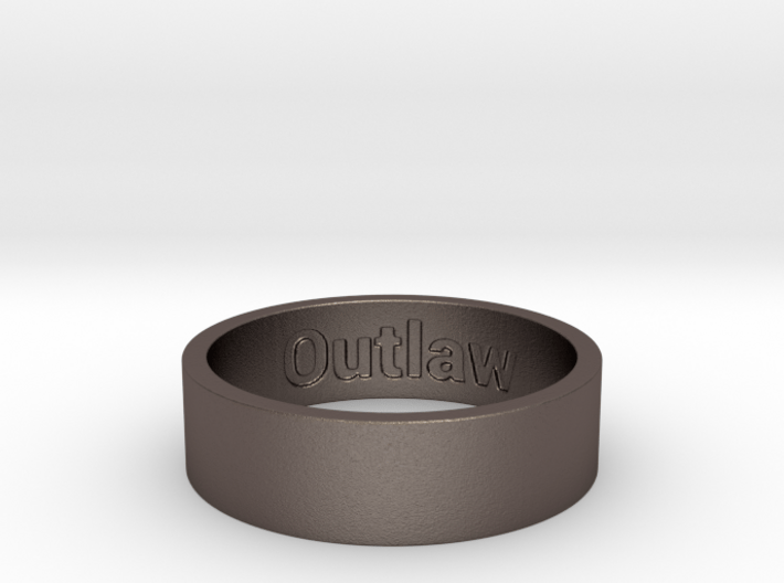 Outlaw Mens Ring Size 13 (Engraved Inside) 3d printed 