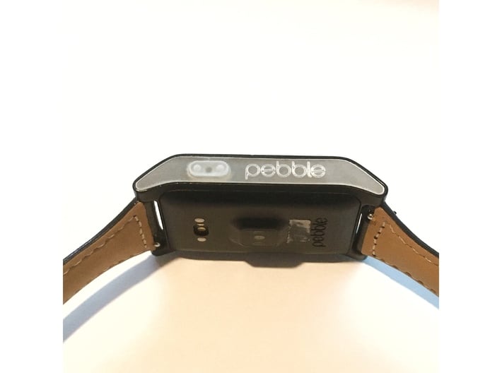 Pebble 2 buttons | logo all-in-one 3d printed 