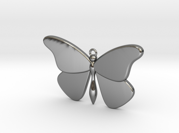 Single Butterfly Pendant (large) 3d printed