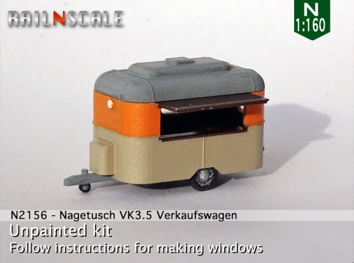 Nagetusch VK3.5 Verkaufswagen (N 1:160) 3d printed 