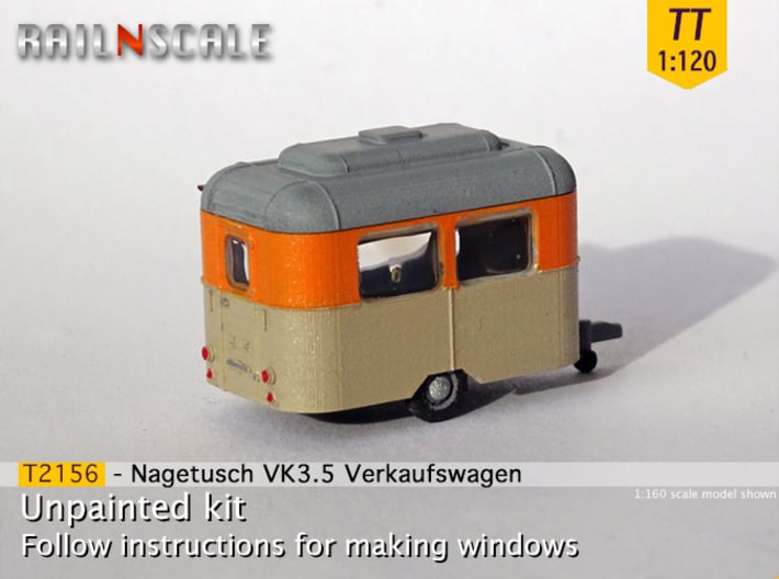 Nagetusch VK3.5 Verkaufswagen (TT 1:120) 3d printed 