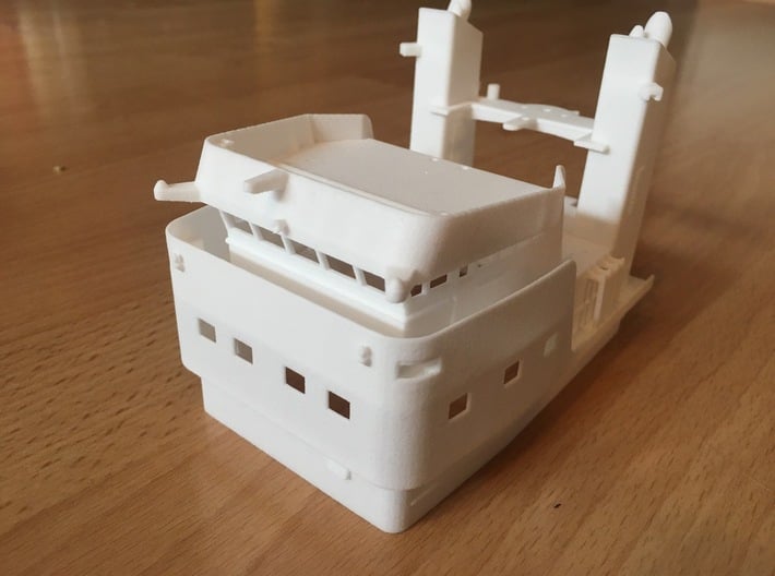 Apache fleet tug, Superstructure (1:144, RC) 3d printed complete superstructure