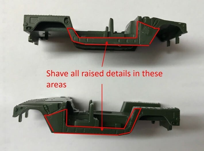 M1114 Humvee Armor w/ Gunner’s Protection Kit 3d printed Shave raised details as shown