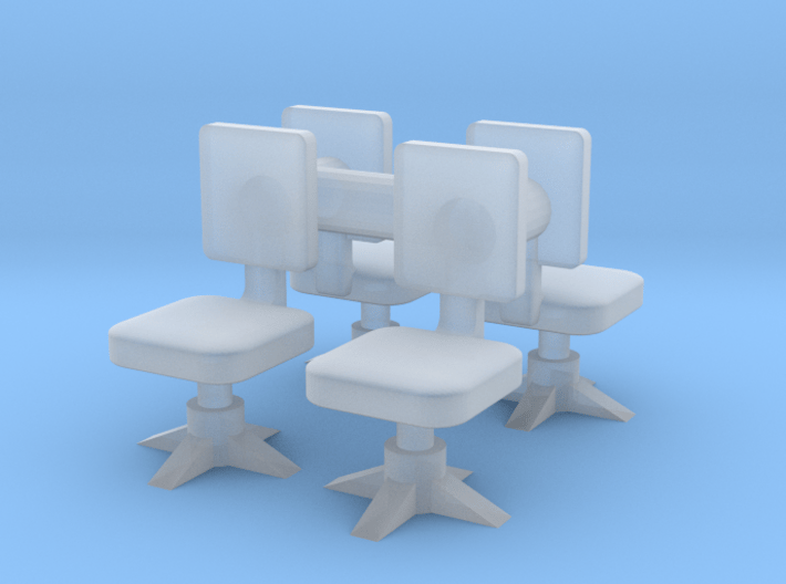 Office chair (x4) 1/87 3d printed