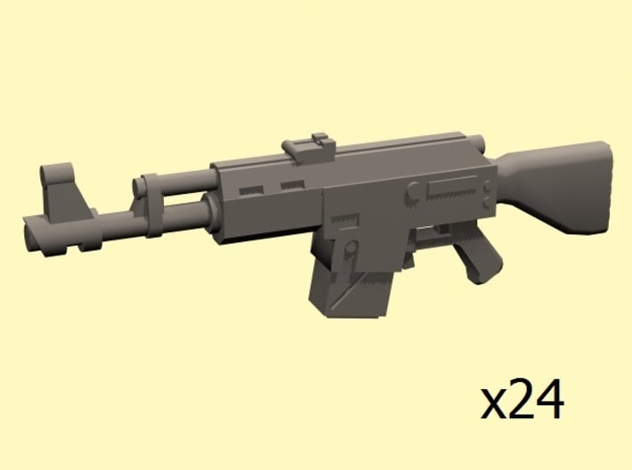 28mm SciFi LK-47 laser rifles x24 3d printed
