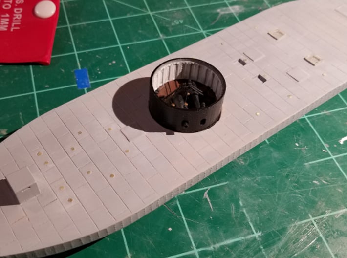 1/192 USS Monitor turret 3d printed 