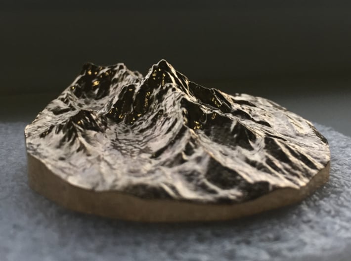 Ama Dablam, 2-inch in Bronze 3d printed 