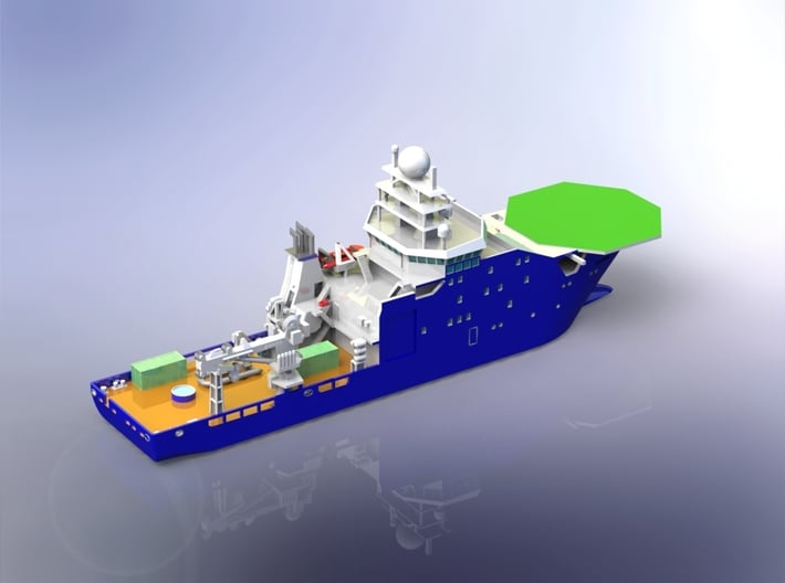 Deepsea Research Vessel RV Petrel 1/700  3d printed 
