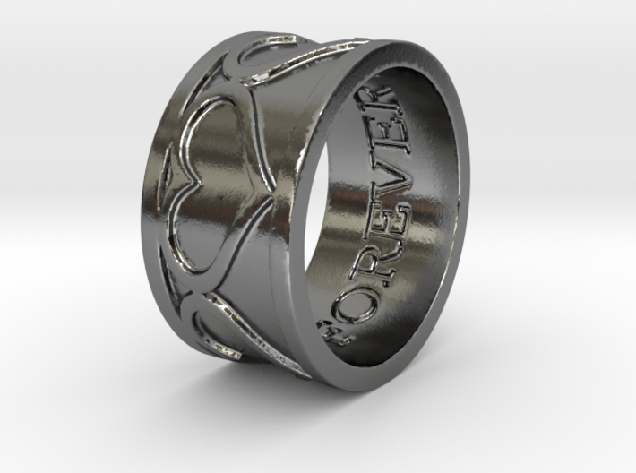 Heart Ring Solid Ring Size 7  3d printed 