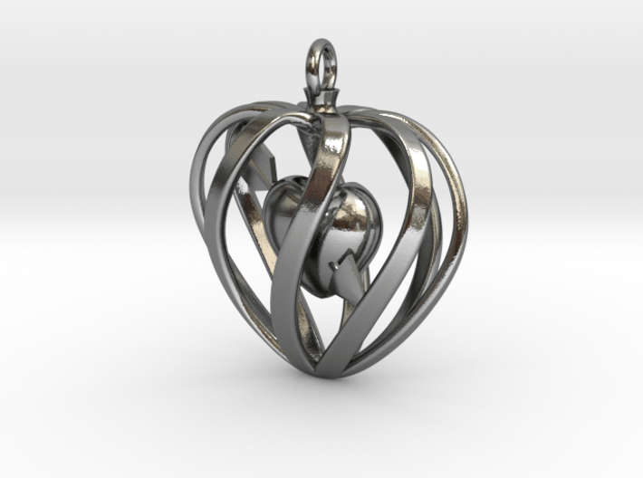 Heart Cage Pendant 3d printed 