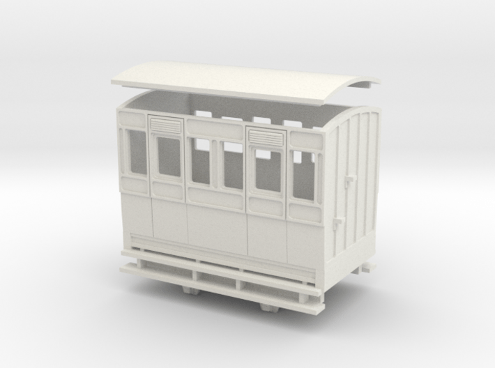 OO9 4w coach 3rd class arc roof 3d printed