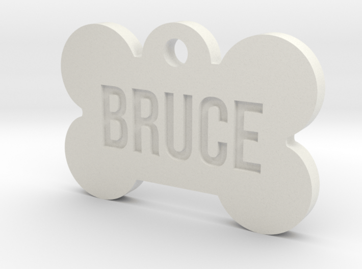 Cosplay Charm - Bruce Dog Bone ID Tag 3d printed