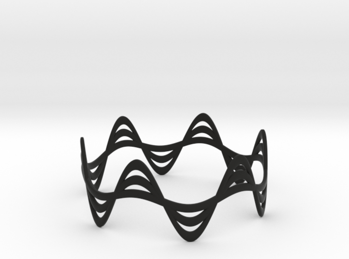 Triple Wave Bracelet (67mm) 3d printed 