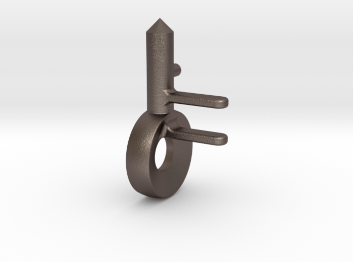 Missile key cufflink 3d printed