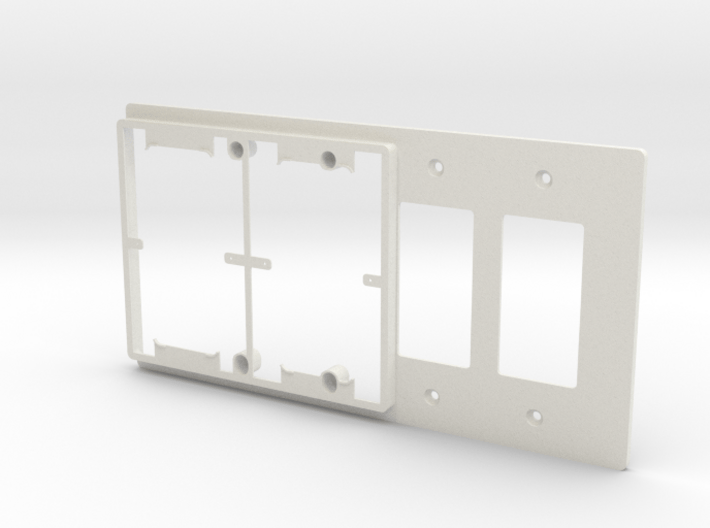 Philips Hue Dimmer 4-Gang Plate (US Decora) 3d printed 