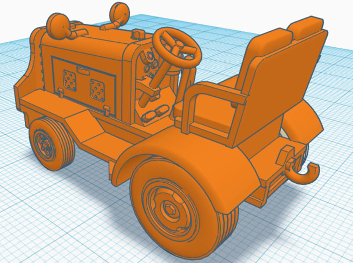 1/64th Clarktor Aircraft Tow Tractor 3d printed 