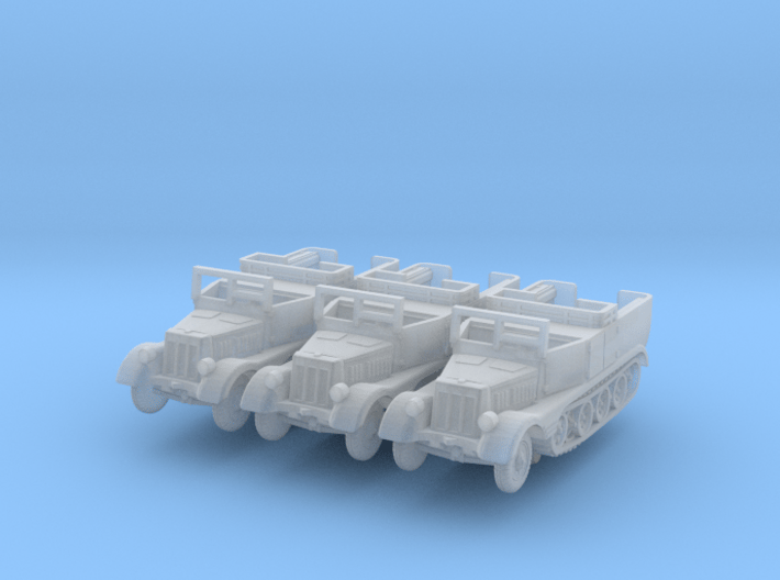 Sdkfz 11 (open) (window up) (x3) 1/220 3d printed 