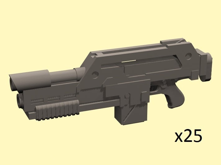 28mm laser rifle M41 x25 3d printed 