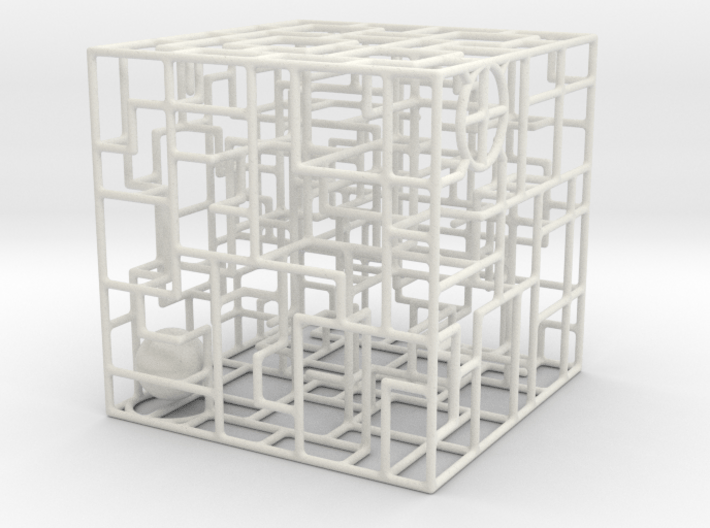 Snaking Stairways - Maze & Mathematical Sculpture 3d printed 