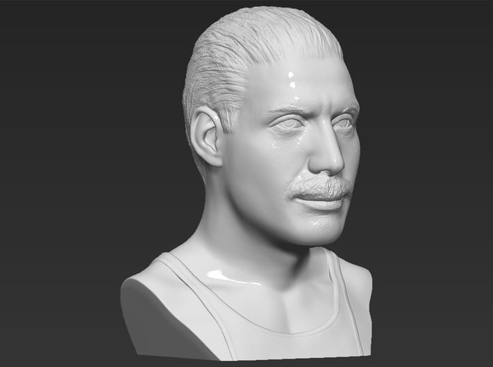 Freddie Mercury bust 3d printed 