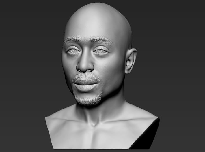 Tupac Shakur bust 3d printed 