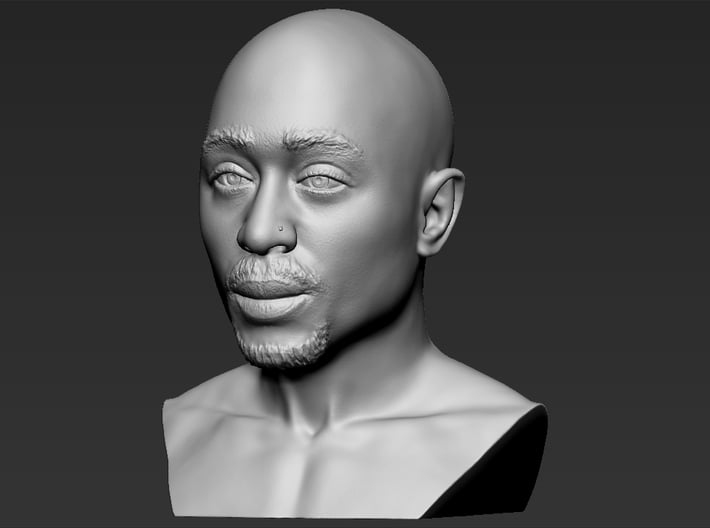 Tupac Shakur bust 3d printed 