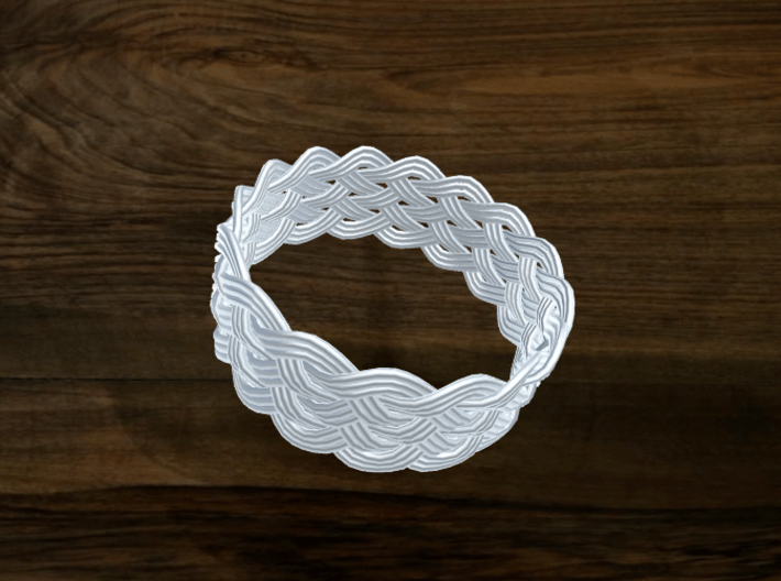 Turk's Head Knot Ring 6 Part X 16 Bight - Size 26. 3d printed