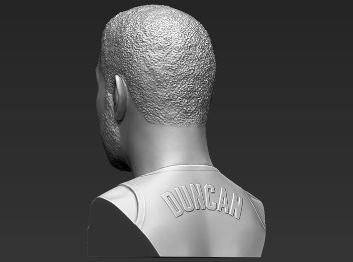 Tim Duncan bust 3d printed 