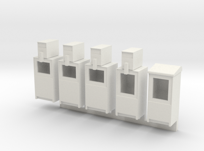 Newspaper Boxes in HO 3d printed 