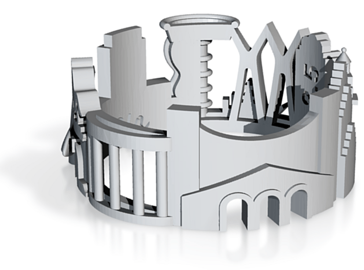 Houston Cityscape Ring 3d printed 