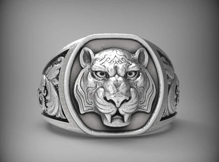 Tiger Ring  Size 9 3d printed 