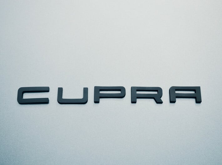 Leon Cupra Logo Text Letters - Original OEM Size 3d printed OEM sized badging, primered and painted for smooth finish