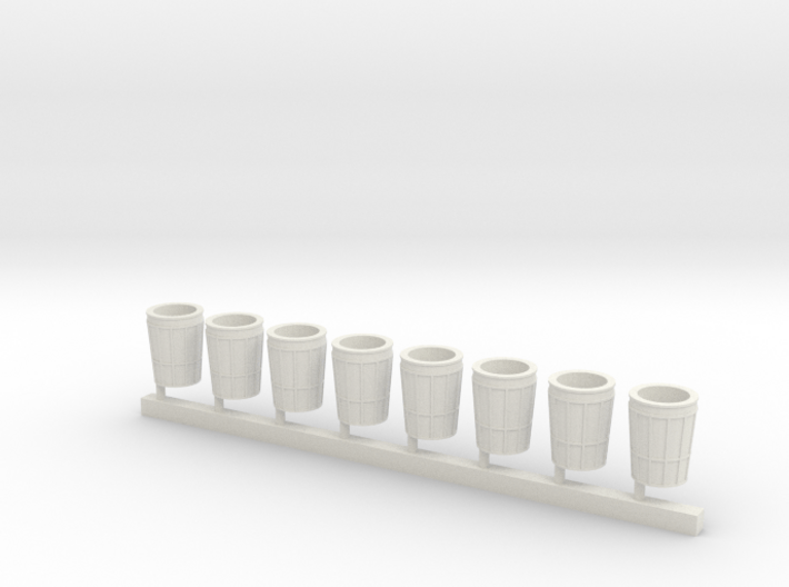 City Waste Can in HO 8x 3d printed
