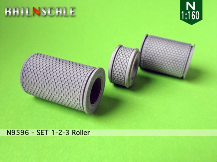 1-2-3 Rollers | Row paving pattern with border (N) 3d printed 
